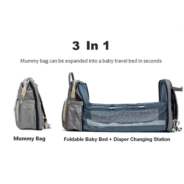 Baby Travel Bed - Mummy Bag, Foldable Baby Bed, Diaper Changing Station