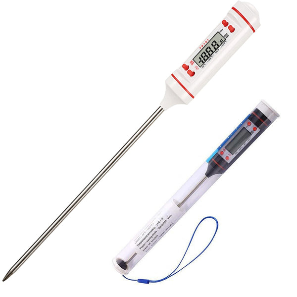 Digital Thermometer BBQ Meat Temperature - White Color