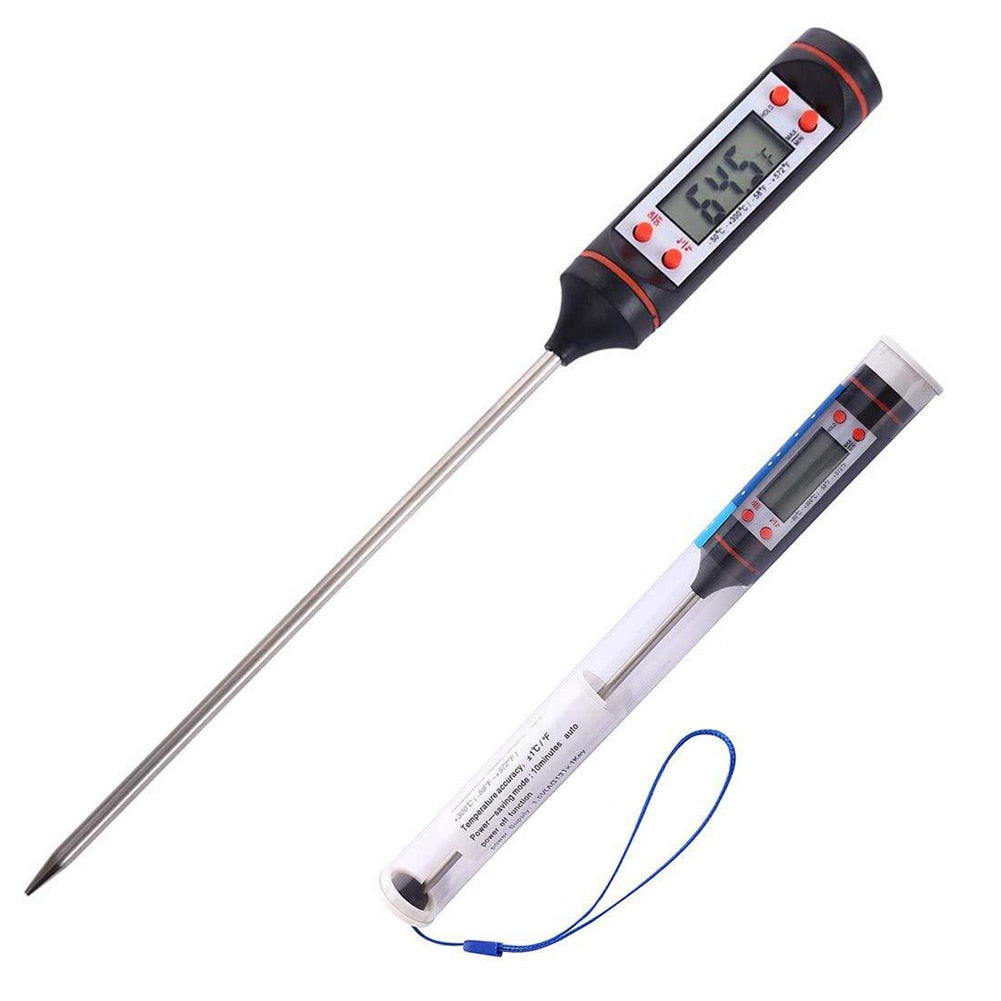 Digital Thermometer BBQ Meat Temperature - Black Color
