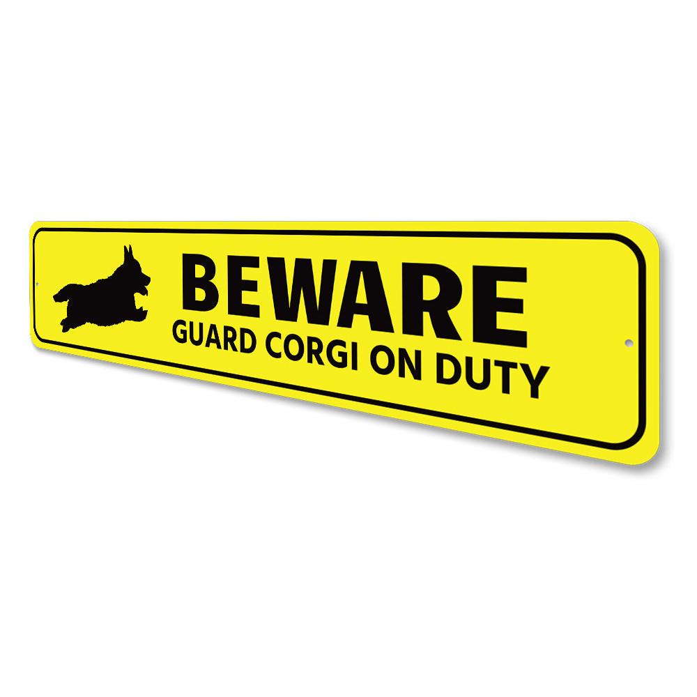 Beware Corgi Sign