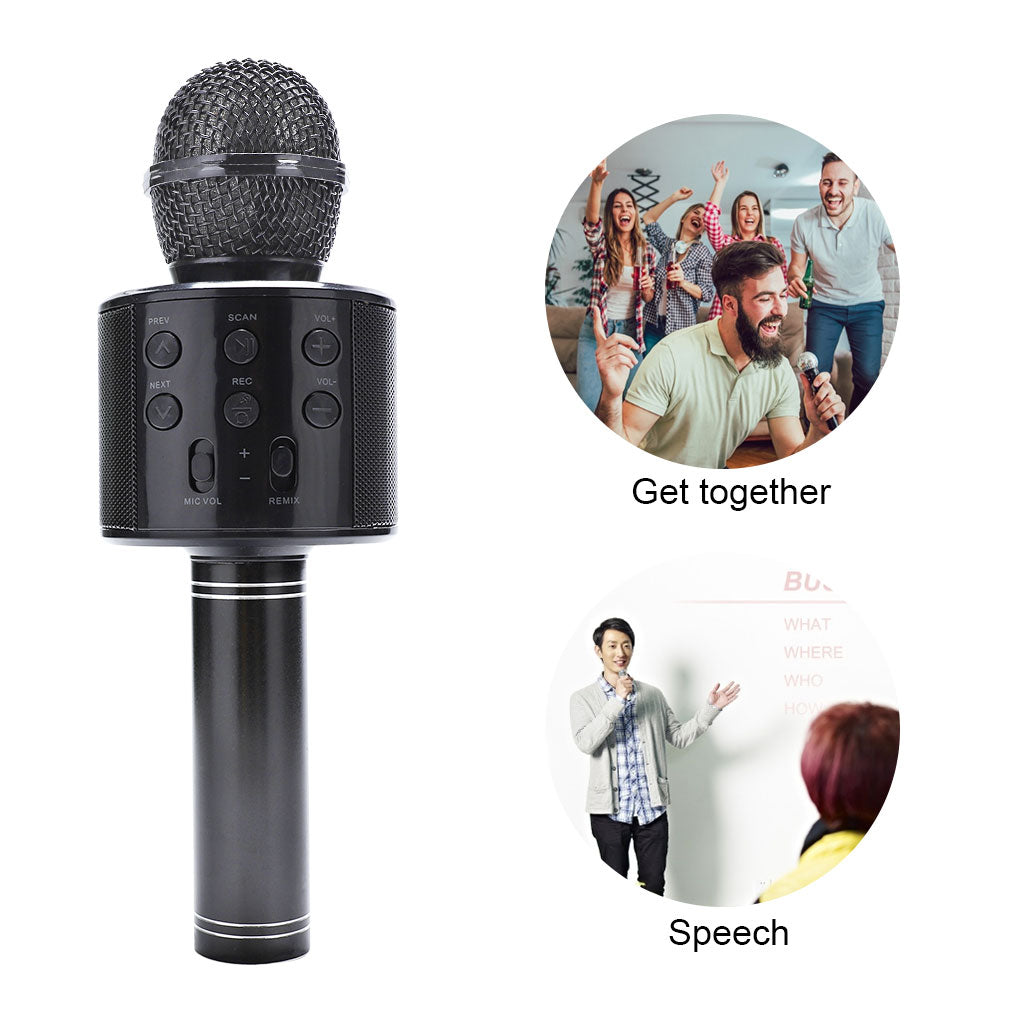 Portable Bluetooth Karaoke Microphone Wireless KTV Handheld
