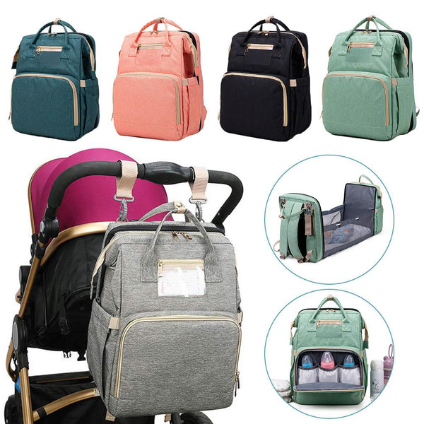 Various Colors Unisex Baby Travel Backpack Nappy Diaper Change Pad Convertible Bag Insulated Milk Section