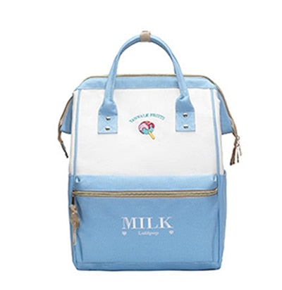 Milk Flavor Backpacks for Women & Students Fits 14-inch Laptop