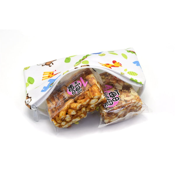 Waterproof Snack Bag Bread Bag Reusable Washable Eco-Friendly Pouch, Zipper Bags