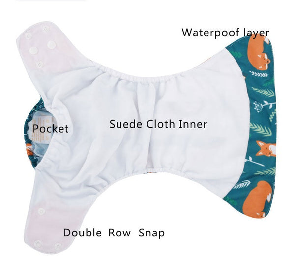 Waterproof Baby Cloth Diapers with Inserts