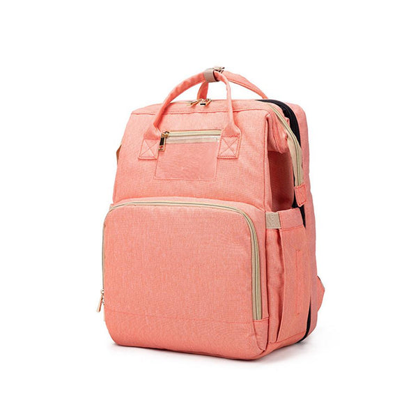Coral Pink Foldable Bag Baby Travel Bassinet Bed