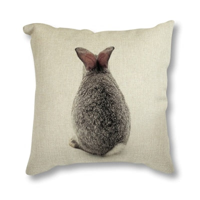 Printed Decorative Cushion Cover Pillow Case Animal Rabbit Deer Flower Crown Nursery Nordic Cushion Cover Sofa Car Decoration