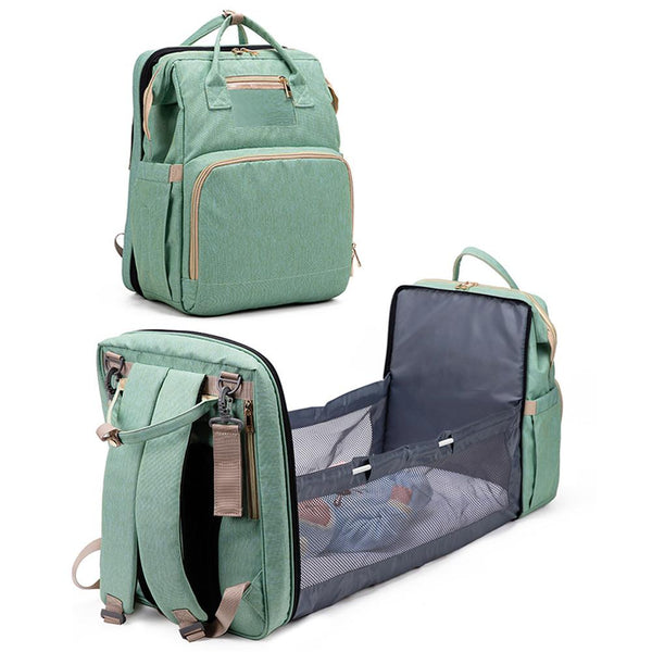 Unisex Baby Travel Backpack Nappy Diaper Change Pad Convertible Bag Insulated Milk Section