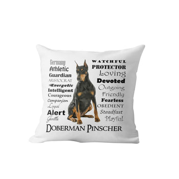 Doberman Pinscher Dog Cushion Cover Velvet Custom Pillow Cover For Living Room Sofa Decorative Pillows Home Decor Pillowcase