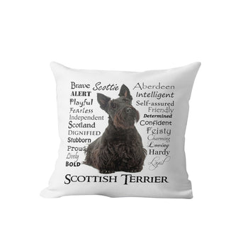 Scottish Terrier Dog Cushion Cover Velvet Custom Pillow Cover For Living Room Sofa Decorative Pillows Home Decor Pillowcase
