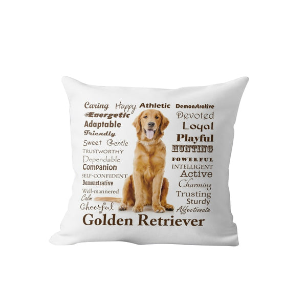 Golden Retriever Dog Cushion Cover Velvet Custom Pillow Cover For Living Room Sofa Decorative Pillows Home Decor Pillowcase