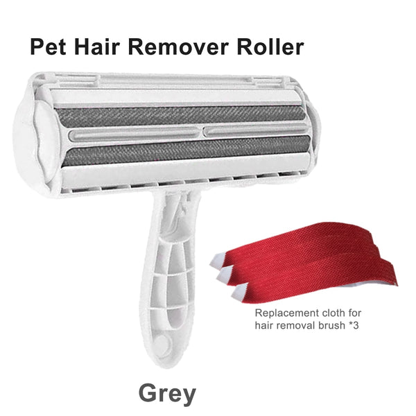 GRAY Pet Hair Remover Roller Lint for dog fur removal useful for during shedding period