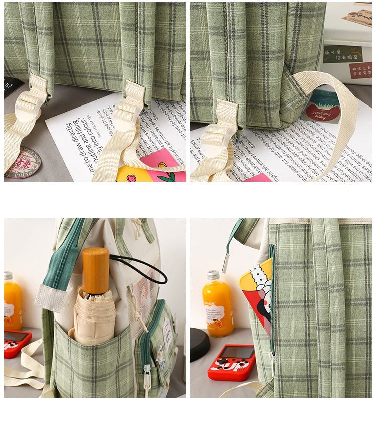 backpack with multiple compartments adjustable straps, umbrella or water bottle side pocket, side hidden zipper for mobile phone or train ticket