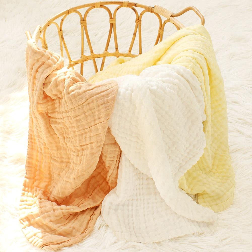 6 Layers Bamboo Cotton Baby Muslin Swaddle Blanket