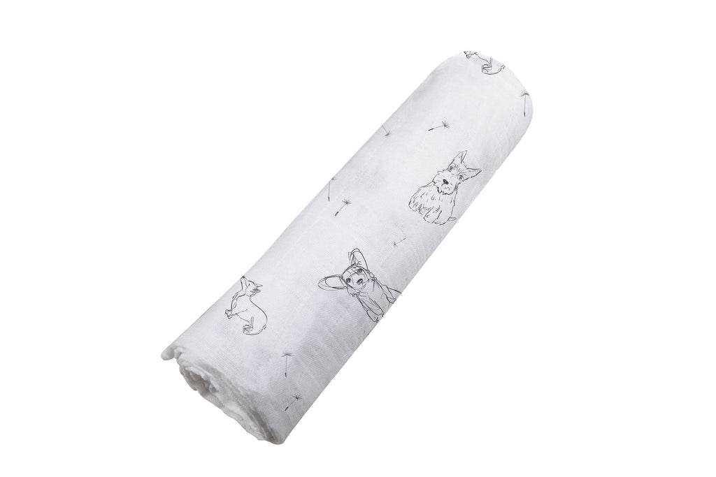 Corgi Bamboo Muslin Swaddle