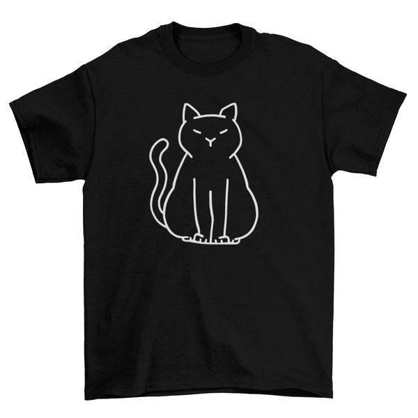 Minimalist cat t-shirt