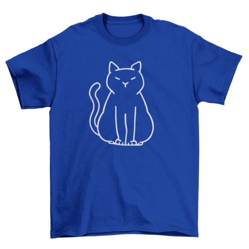 Minimalist cat t-shirt
