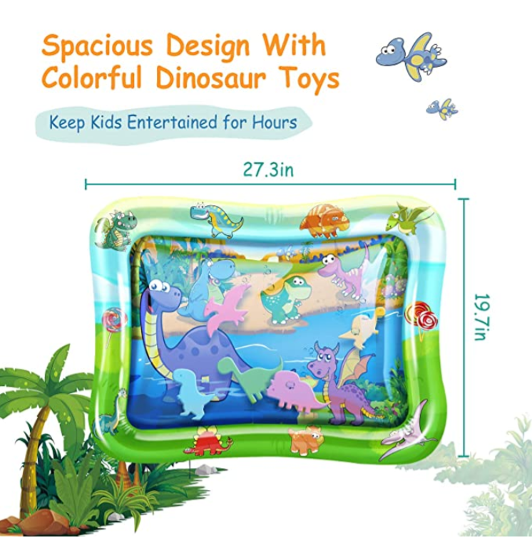 Baby Water Mat Tummy Play Time with Dinosaurs