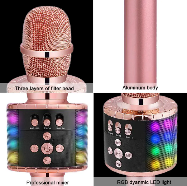 Karaoke Microphone Bluetooth Wireless Handheld Cordless Adult & Kids